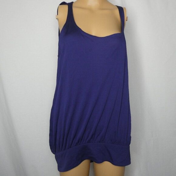 Fendi Button Bottom Tunic Tank Top Purple Blue - Picture 1 of 7